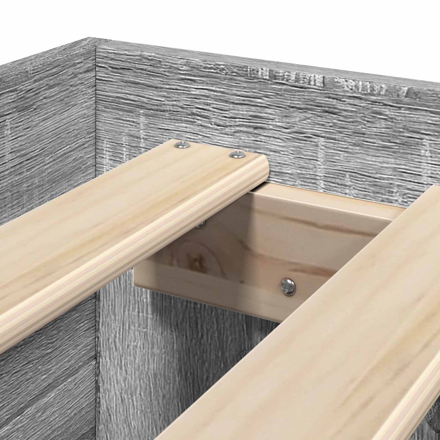 Telaio del letto con storage Sonoma grigio 80 x 200 cm | homemem39