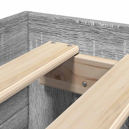 Telaio del letto con storage Sonoma grigio 80 x 200 cm | homemem39