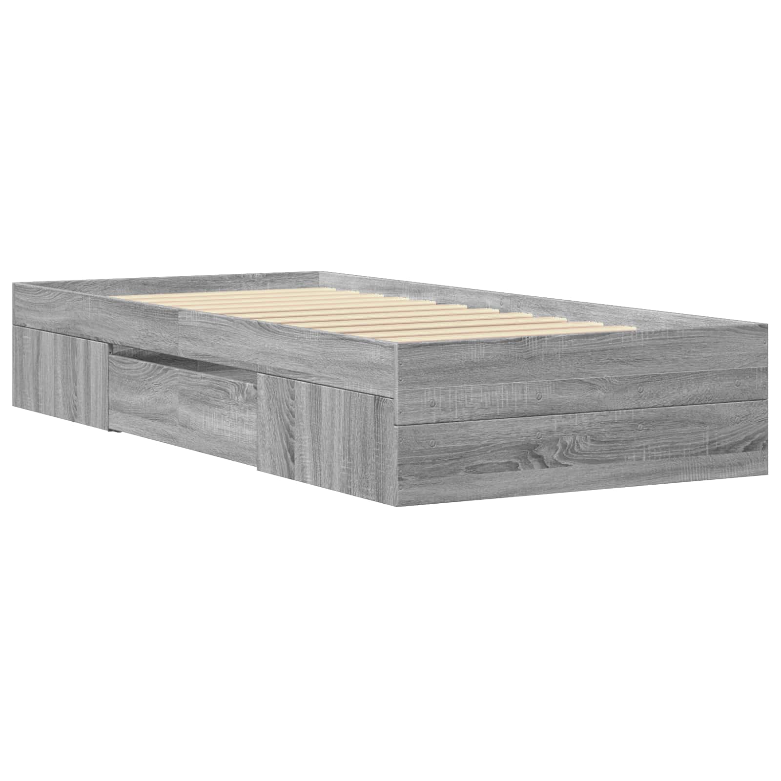 Telaio del letto con storage Sonoma grigio 80 x 200 cm | homemem39