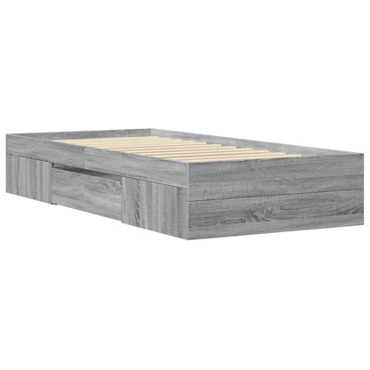 Telaio del letto con storage Sonoma grigio 80 x 200 cm | homemem39