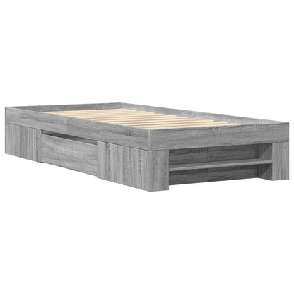 Telaio del letto con storage Sonoma grigio 80 x 200 cm | homemem39