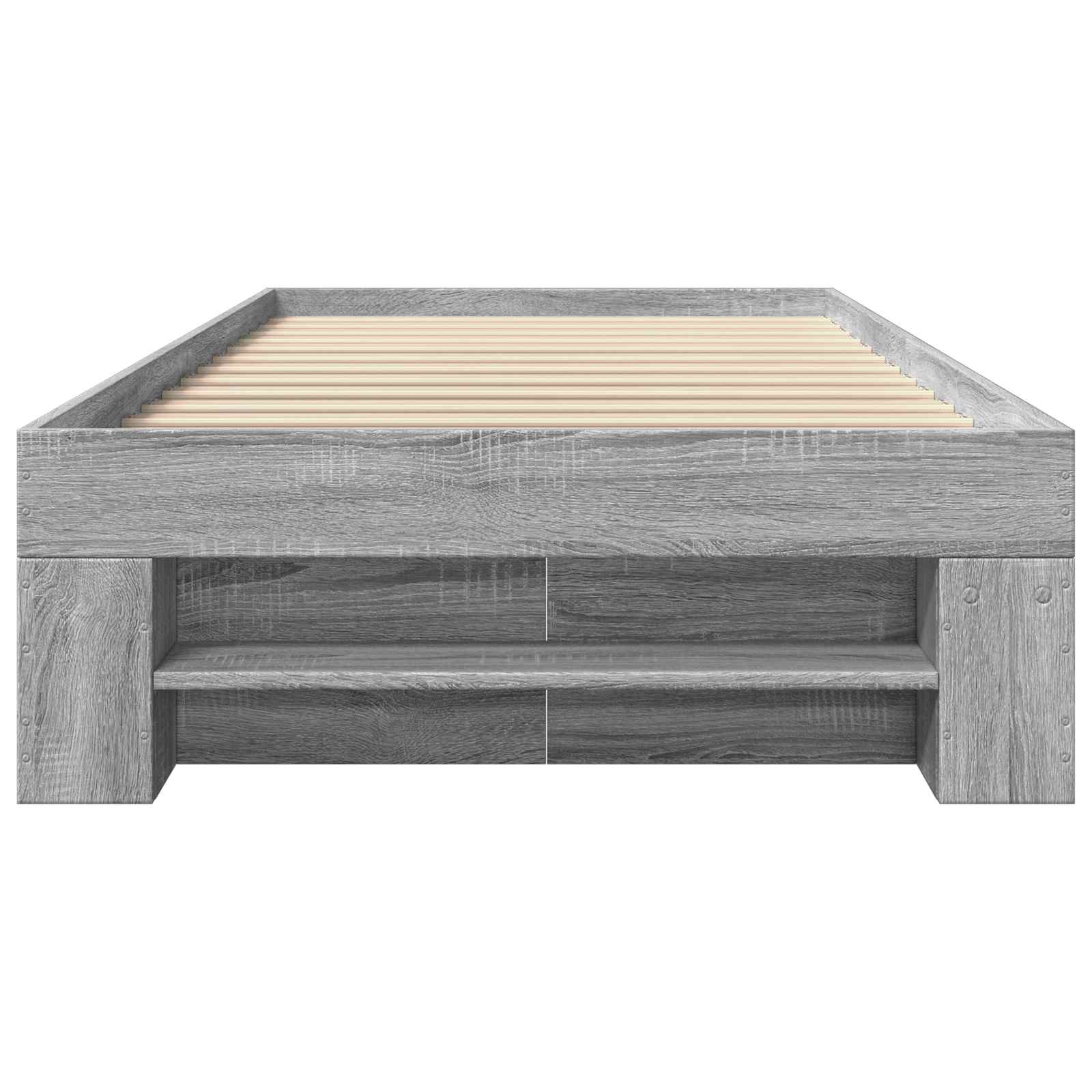 Telaio del letto con storage Sonoma grigio 80 x 200 cm | homemem39