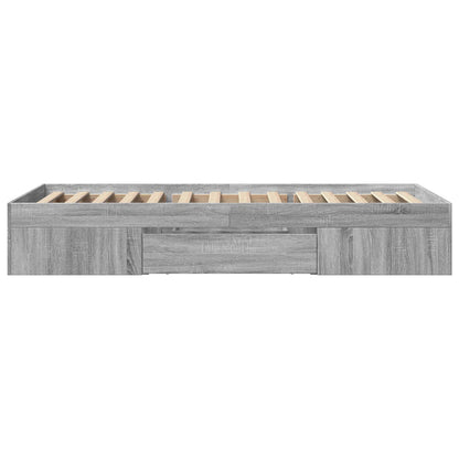 Telaio del letto con storage Sonoma grigio 80 x 200 cm | homemem39