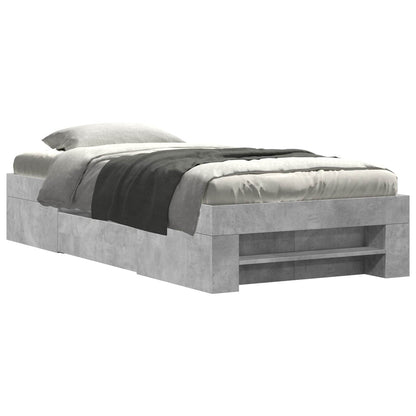 Telaio del letto con storage Grigio Cemento 80 x 200 cm | homemem39