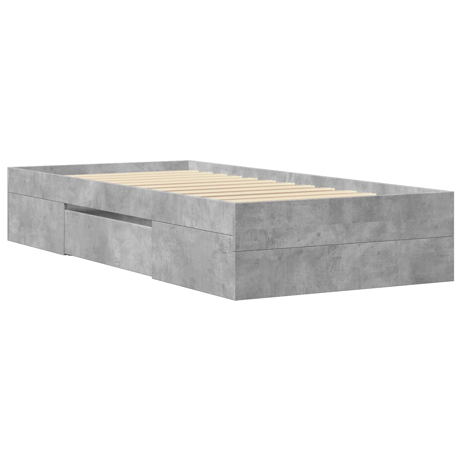 Telaio del letto con storage Grigio Cemento 80 x 200 cm | homemem39