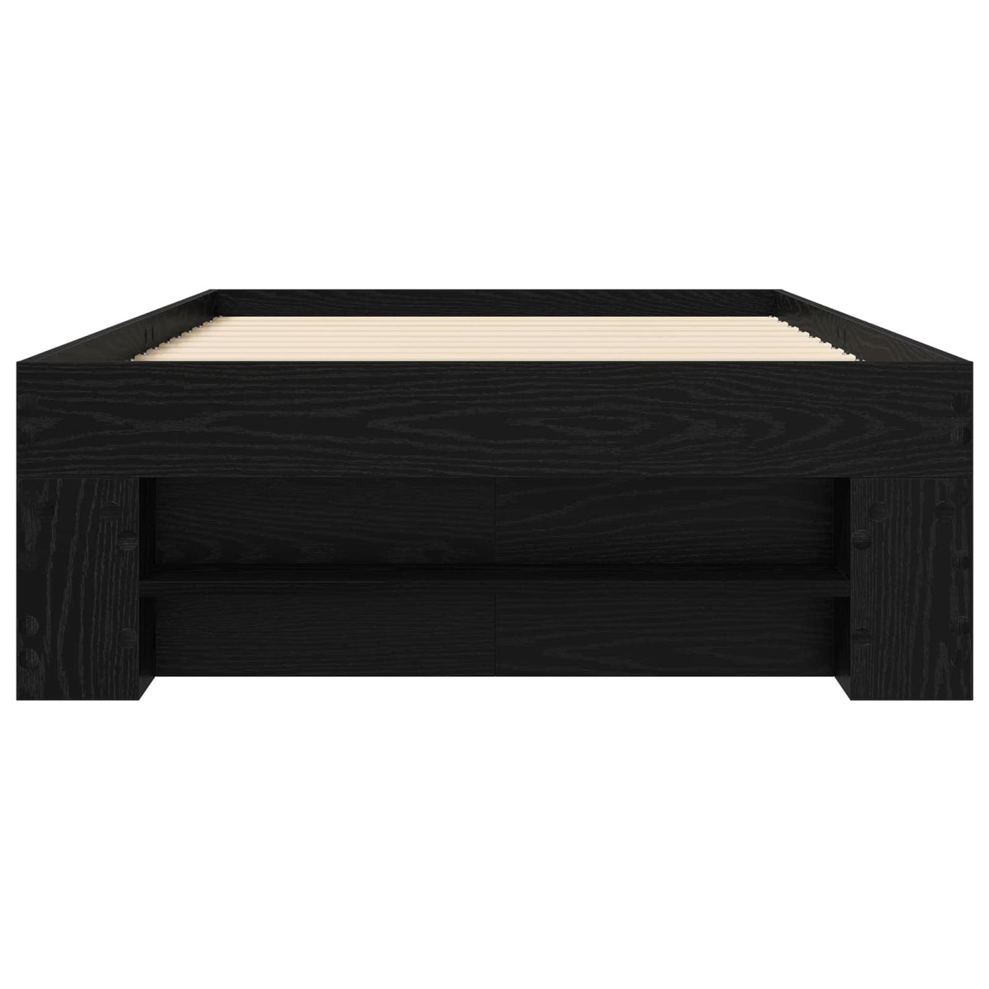 Telaio del letto con storage Rovere Nero 80 x 200 cm | homemem39