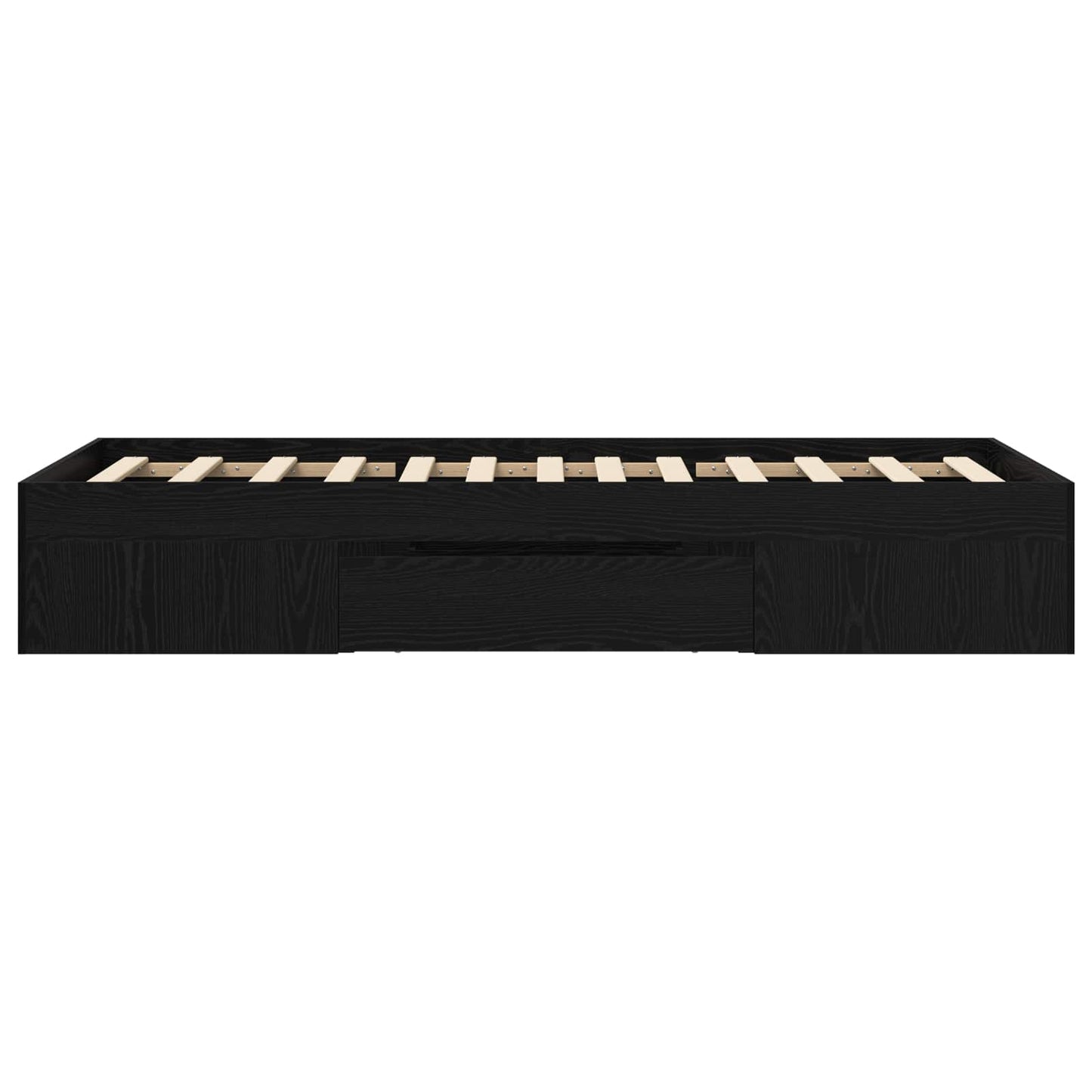 Telaio del letto con storage Rovere Nero 80 x 200 cm | homemem39
