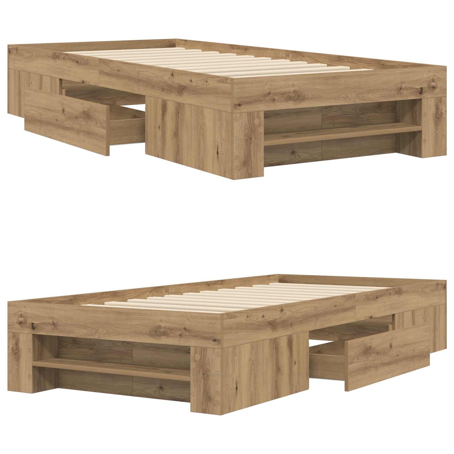 Telaio del letto con storage Rovere Artigianale 80 x 200 cm | homemem39