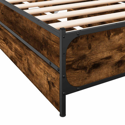 Struttura letto con testata con ruota Rovere Fumo 80 x 200 cm | homemem39