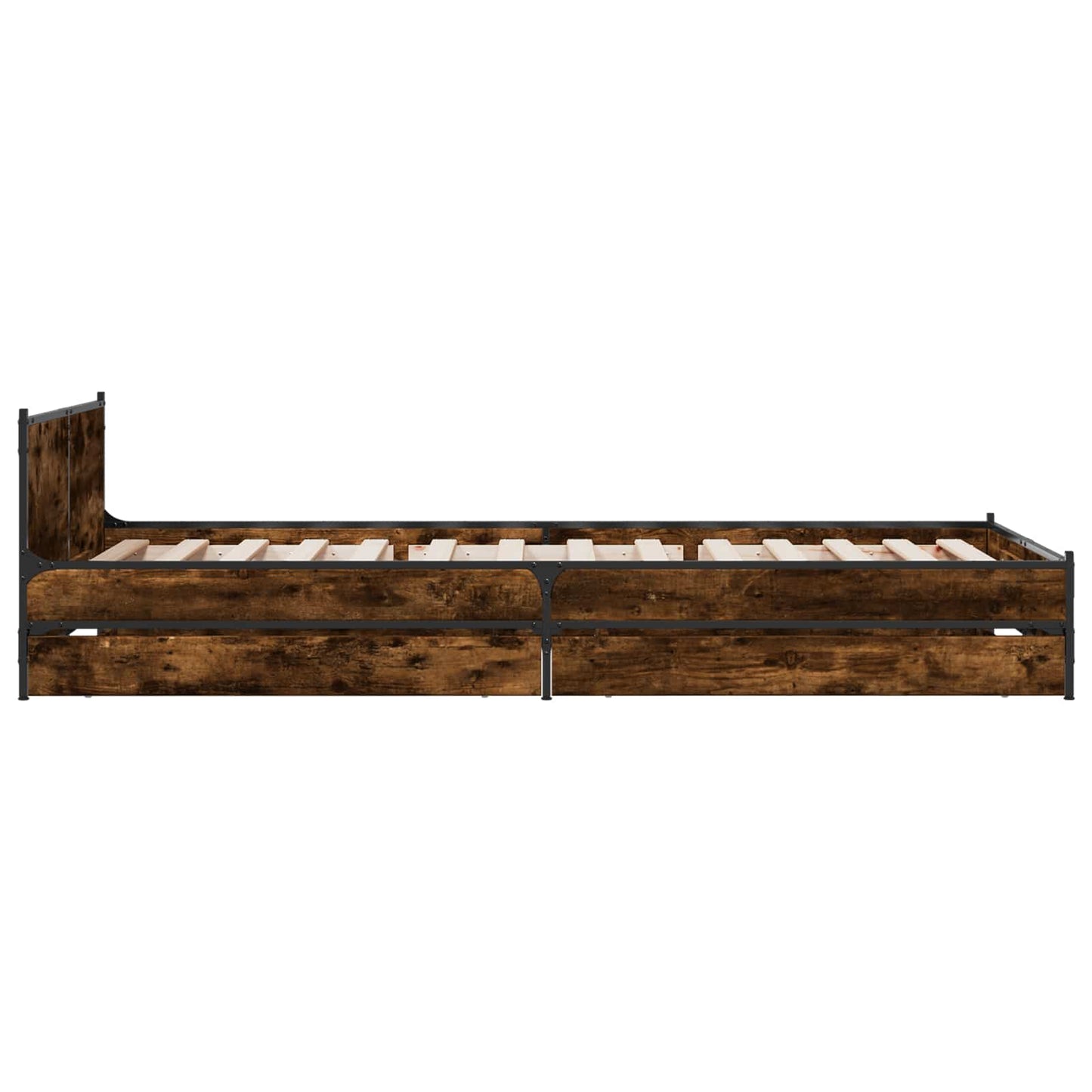 Struttura letto con testata con ruota Rovere Fumo 80 x 200 cm | homemem39