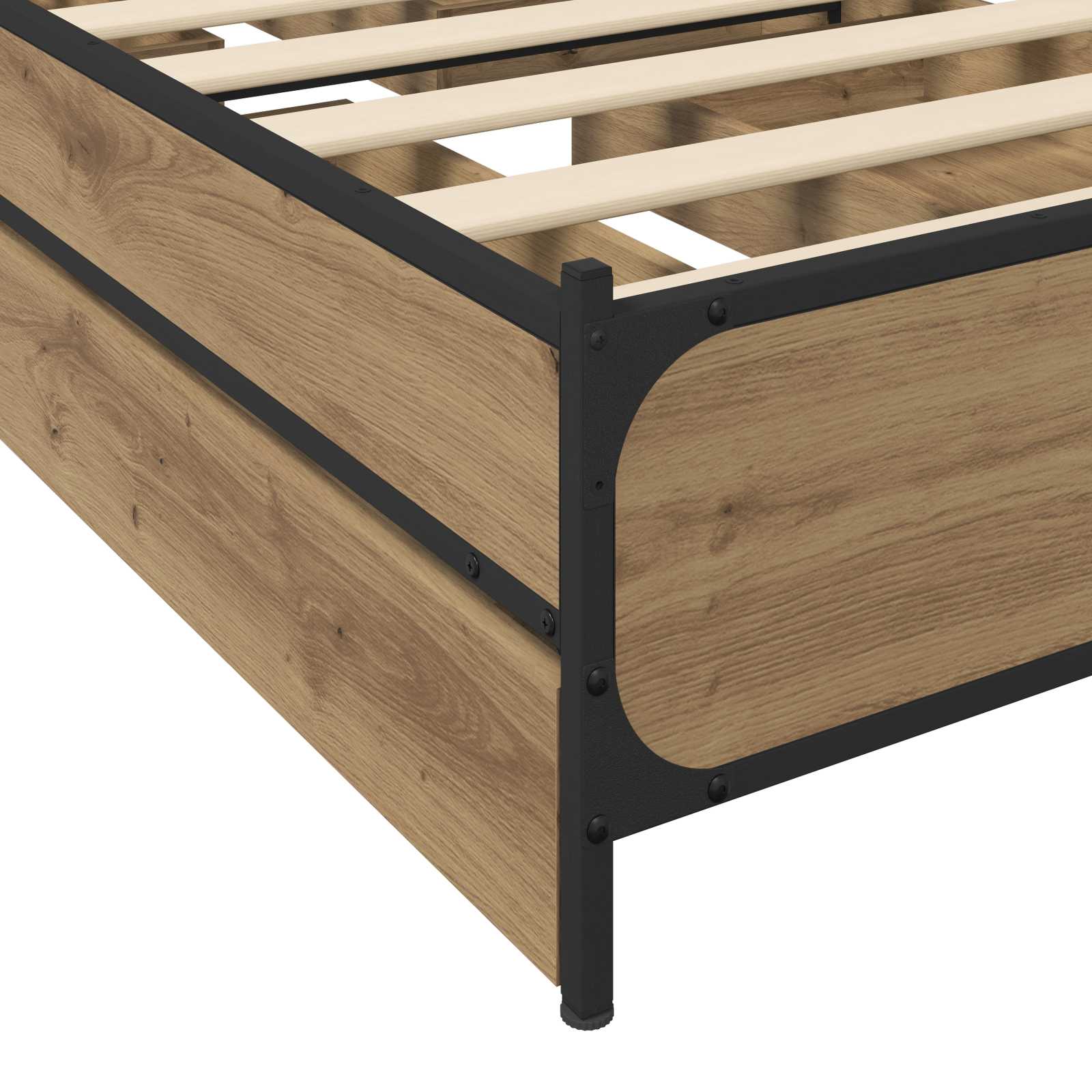 Struttura letto con testata Rovere Artigianale 80 x 200 cm | homemem39