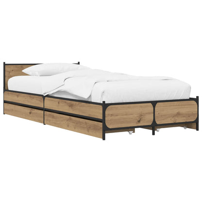 Struttura letto con testata Rovere Artigianale 80 x 200 cm