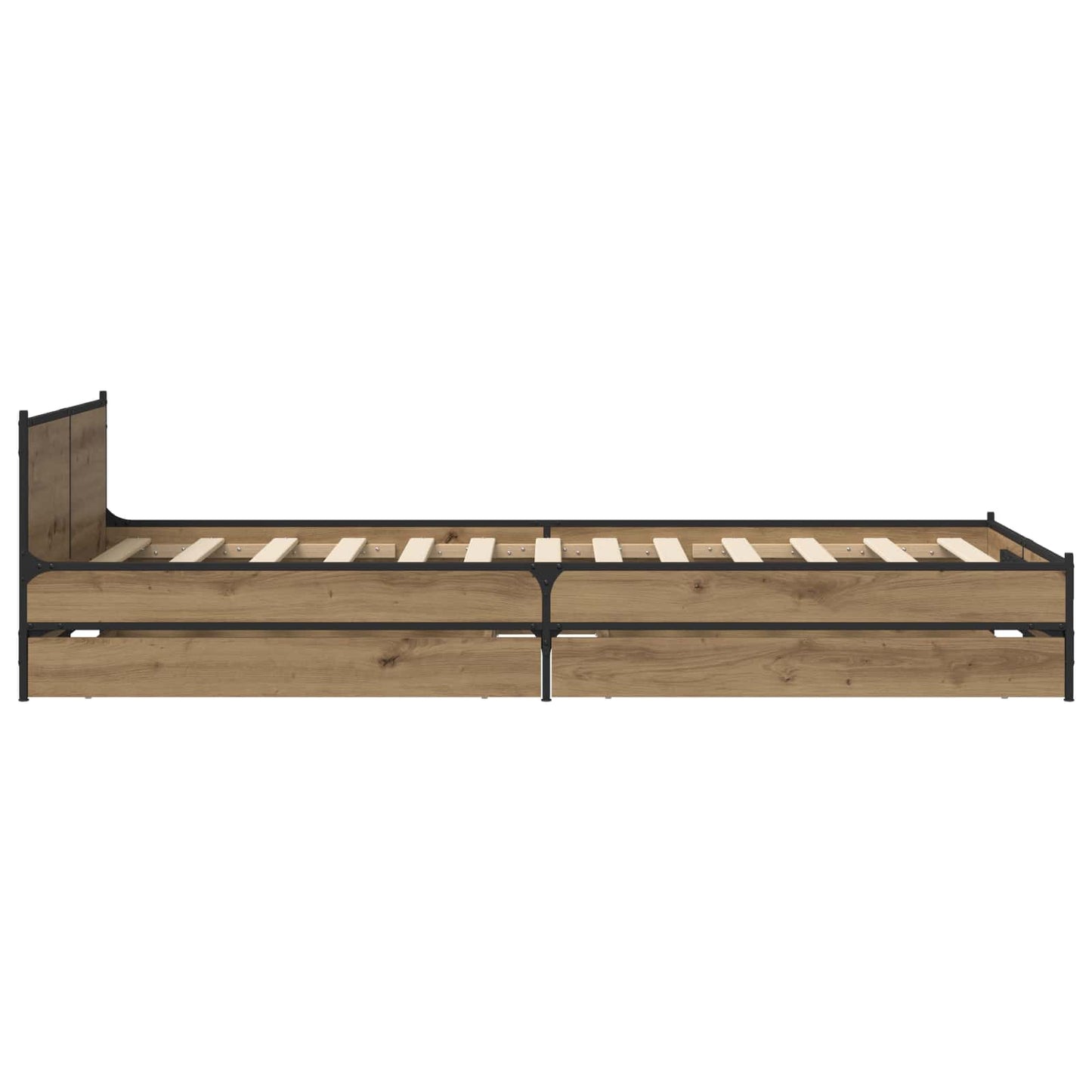 Struttura letto con testata Rovere Artigianale 80 x 200 cm
