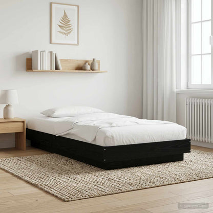 Struttura letto a pavimento Rovere Nero 80 x 210 cm | homemem39