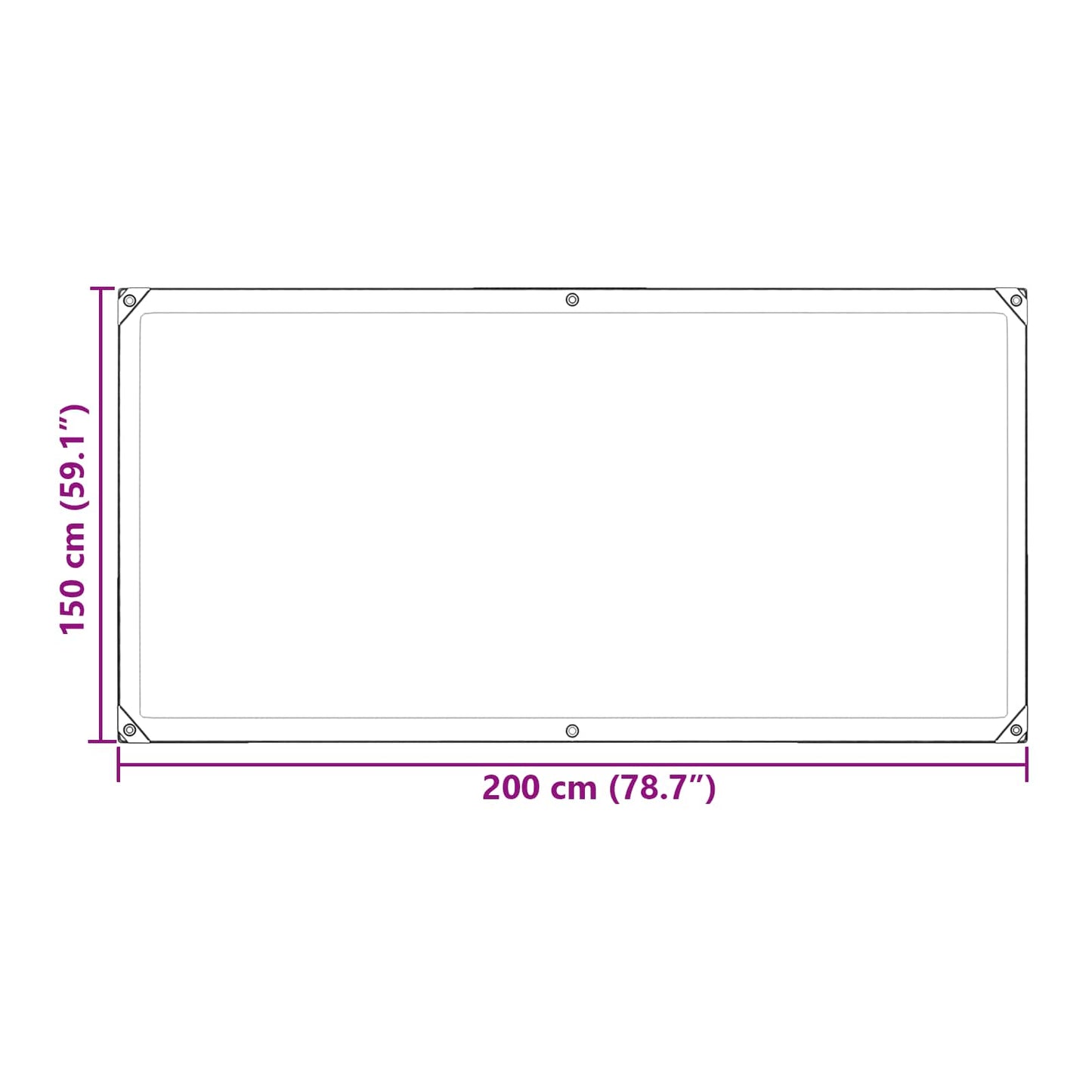 Telo con Occhielli Trasparente 2 x 1,5 m Polietilene | homemem39