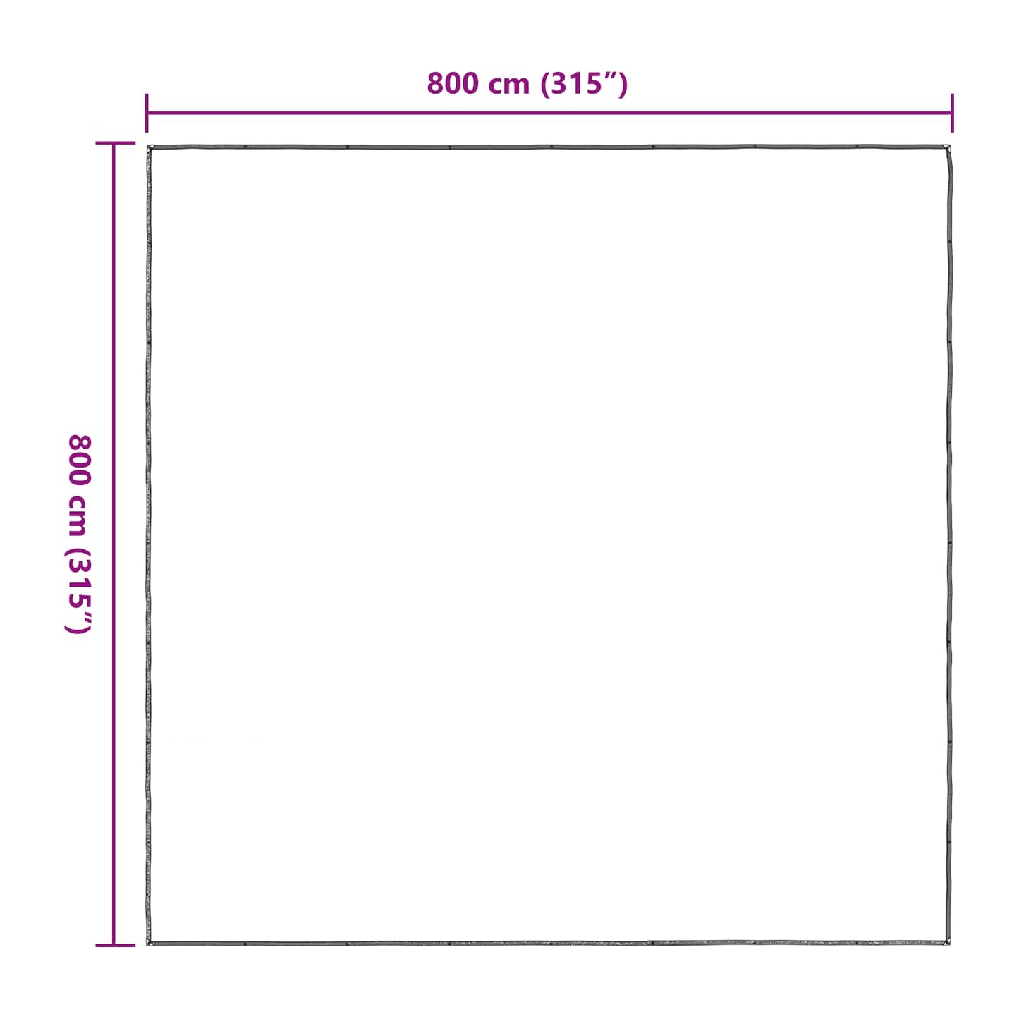Copertura per Piante Trasparente 8 x 8 m PE | homemem39