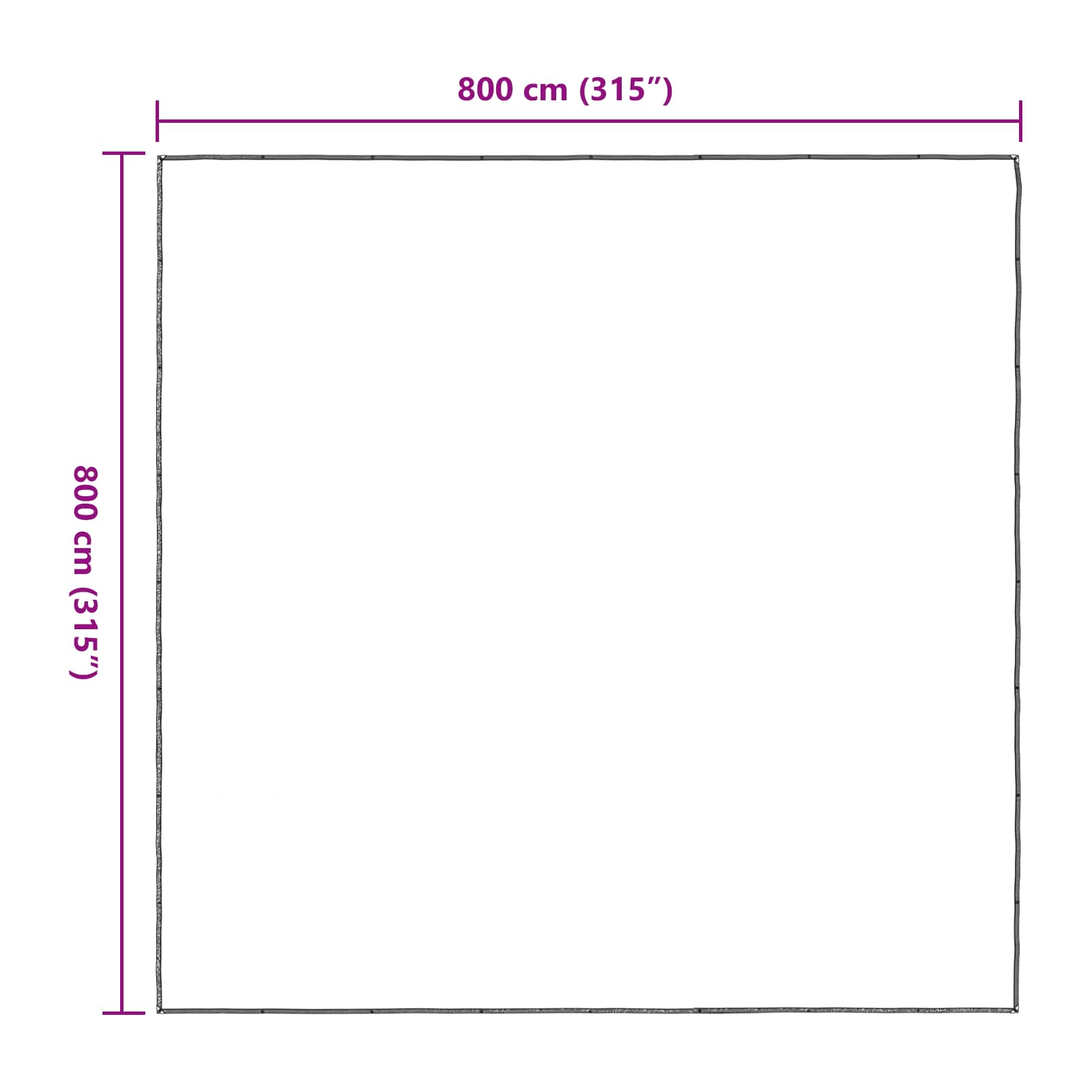 Copertura per Piante Trasparente 8 x 8 m PE | homemem39