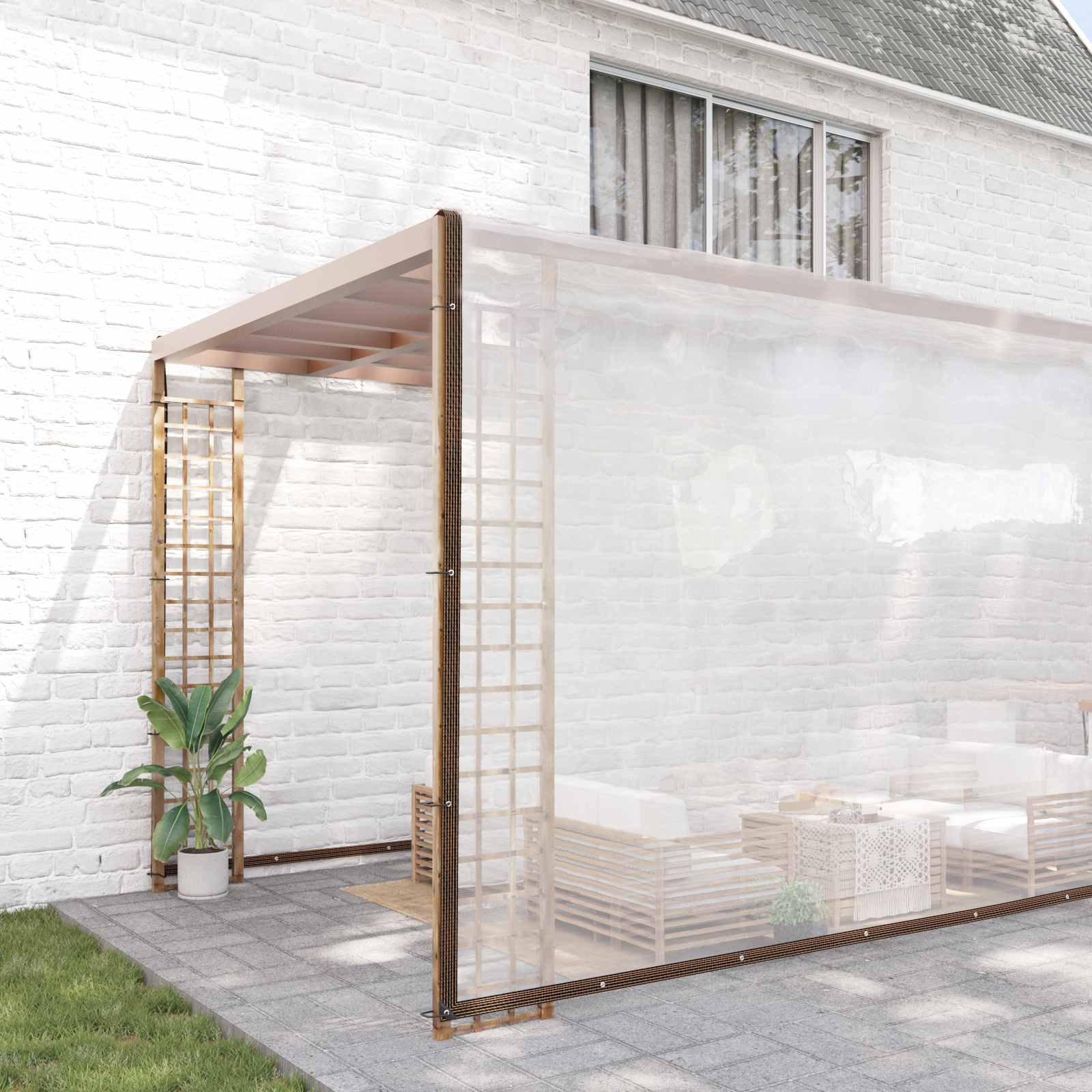 Copertura per Piante Trasparente 10 x 10 m PE | homemem39