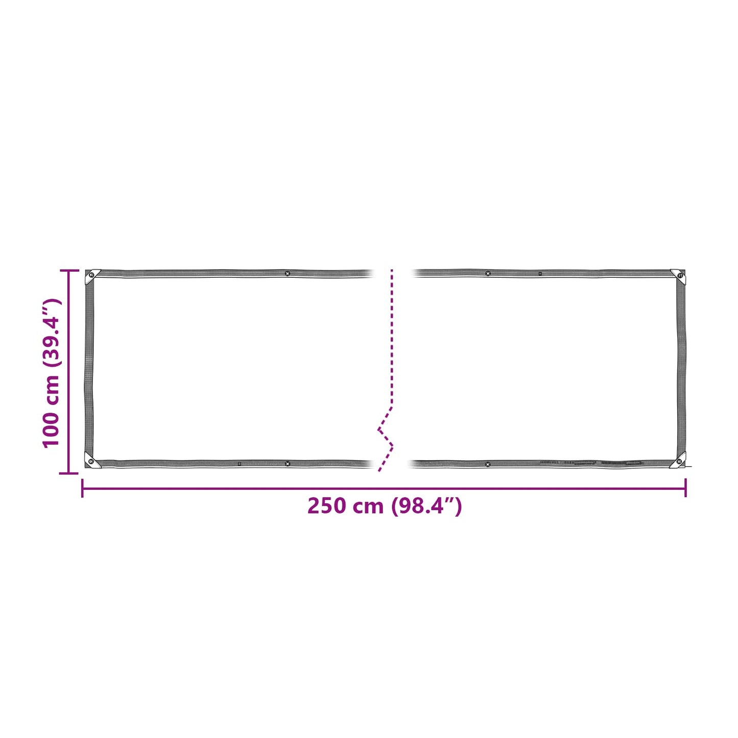 Copertura per Piante Trasparente 2,5 x 1 m PE | homemem39