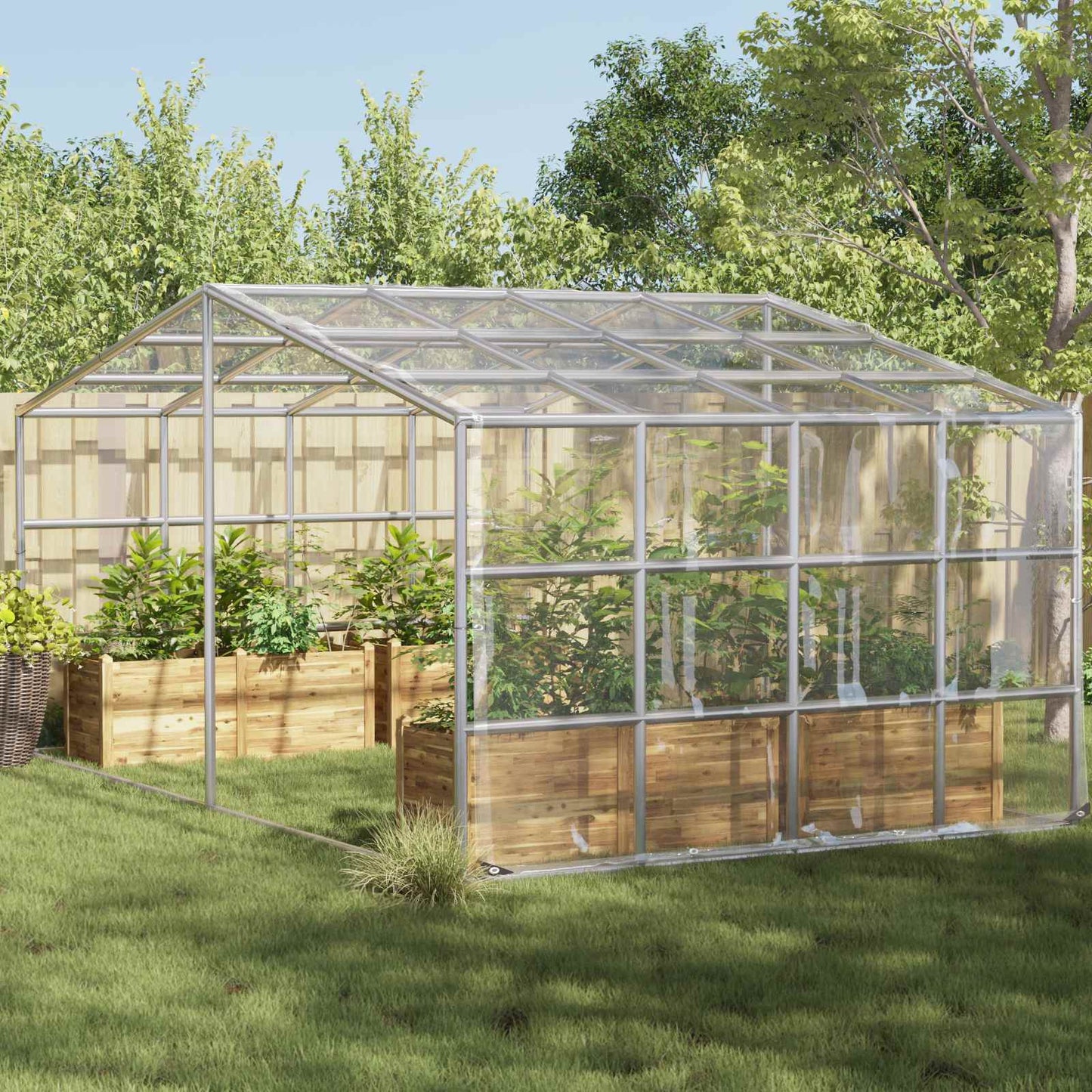 Copertura per Piante Trasparente 4 x 6 m PVC