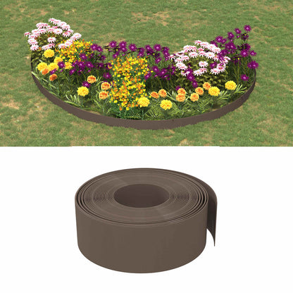 Bordatura per giardino 25 m 20 cm PE Marrone | homemem39
