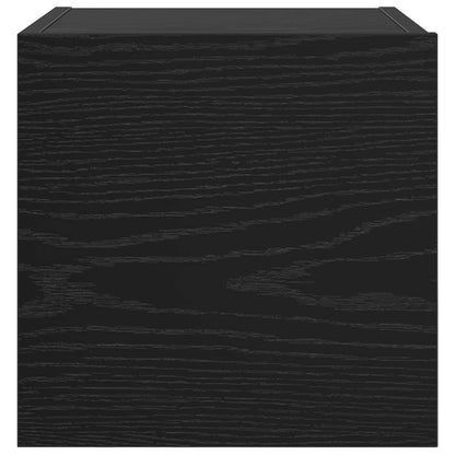 Mobile TV da parete 4 pcs Rovere Nero 30,5 x 30 x 30 cm | homemem39