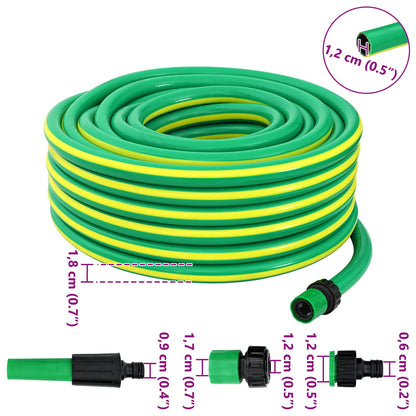 Tubo da Giardino 5-Ply Verde e Giallo 1 / 2'' 50 m PVC | homemem39