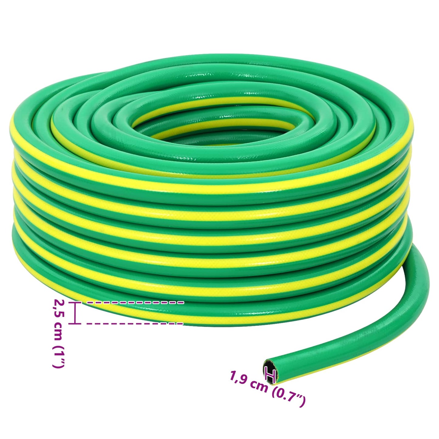 Tubo da Giardino 5-Ply Verde e Giallo 3 / 4'' 10 m PVC | homemem39