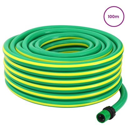 Tubo da Giardino 5-Ply Verde e Giallo 3 / 4'' 100 m PVC | homemem39