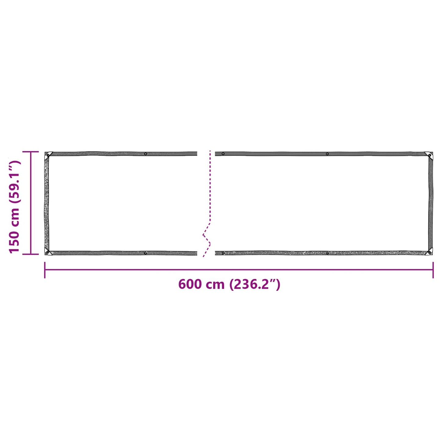 Tarp Trasparente 6 x 1,5 m PE | homemem39