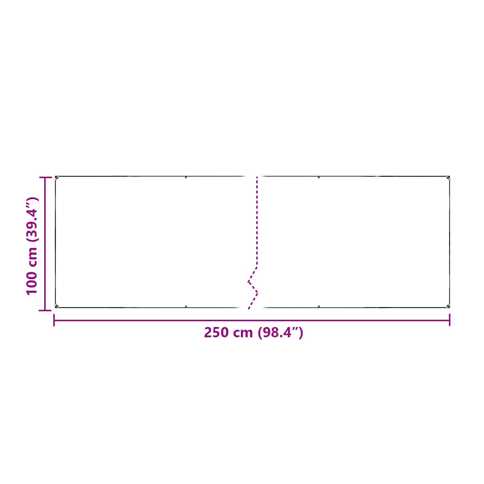 Tarp 350 gsm Trasparente 2,5 x 1 m PVC | homemem39