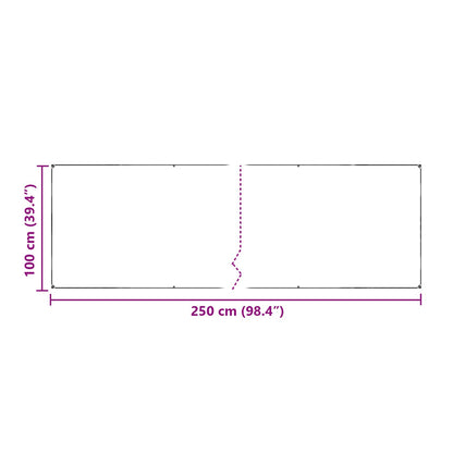 Tarp 350 gsm Trasparente 2,5 x 1 m PVC | homemem39