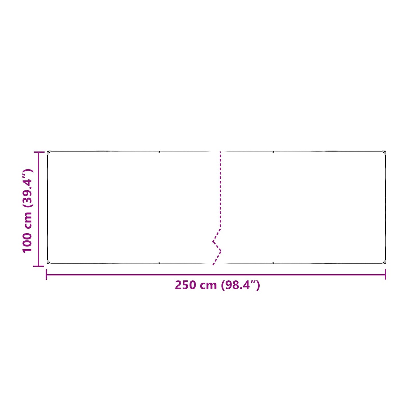 Tarp 350 gsm Trasparente 2,5 x 1 m PVC | homemem39