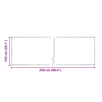 Tarp 350 gsm Trasparente 2,5 x 1,5 m PVC | homemem39