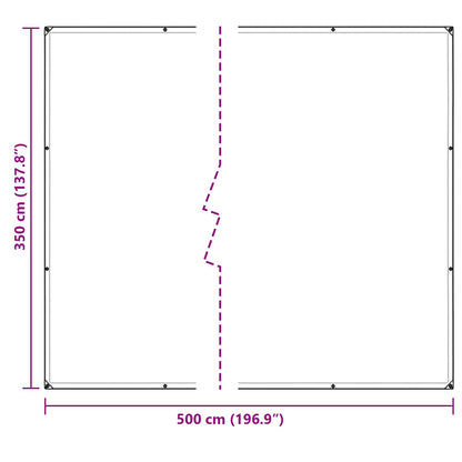 Tarp 350 gsm Trasparente 5 × 3,5 m PVC | homemem39