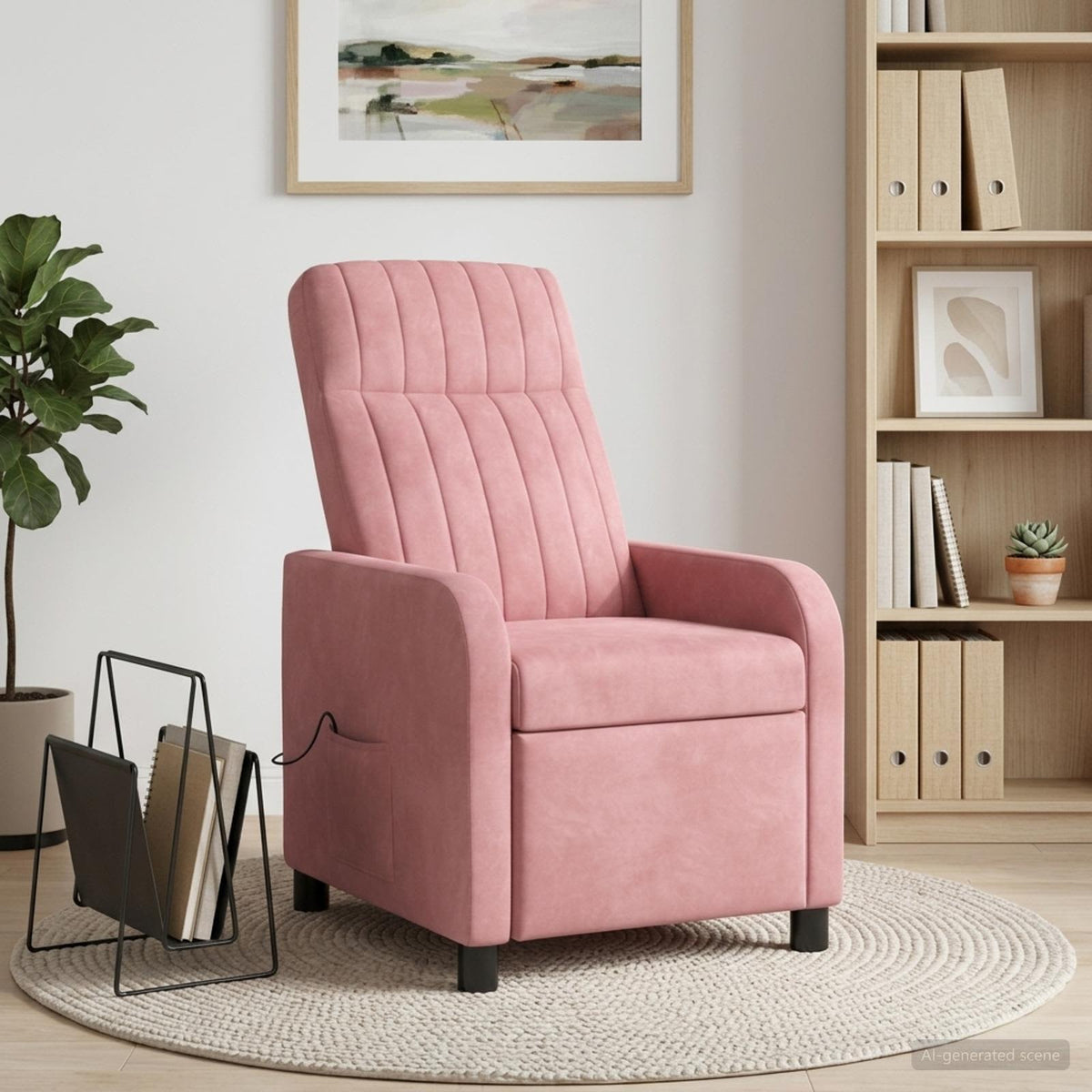 Poltrona Massaggiante Rosa Velluto (V)
