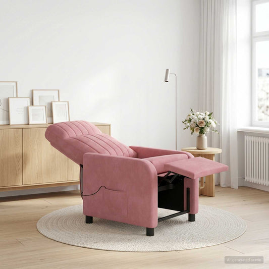 Poltrona Massaggiante Rosa Velluto (V)