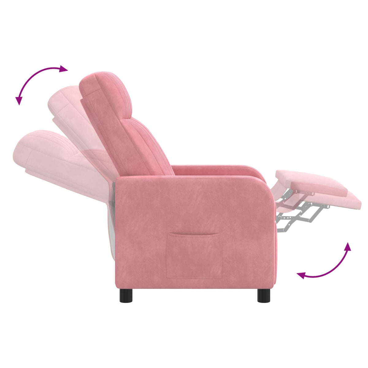 Poltrona Massaggiante Rosa Velluto (V)