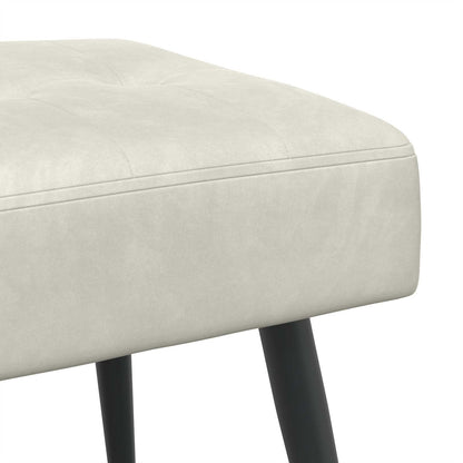 Panchina con bottoni imbottiti Crema 80 x 40 x 46 cm Velluto