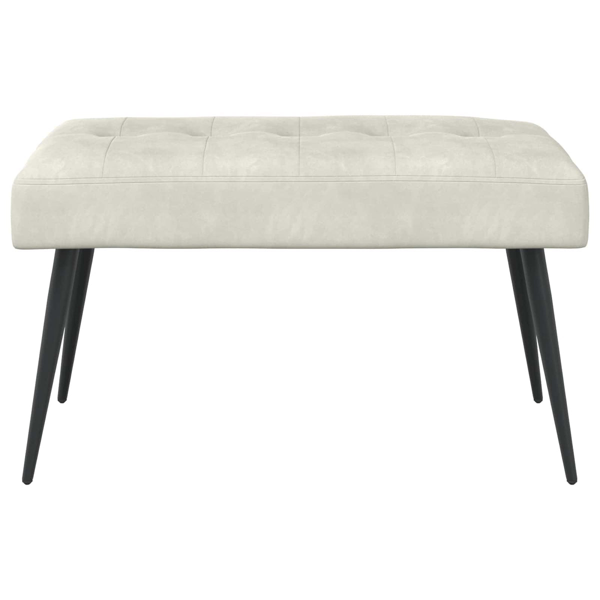 Panchina con bottoni imbottiti Crema 80 x 40 x 46 cm Velluto | homemem39
