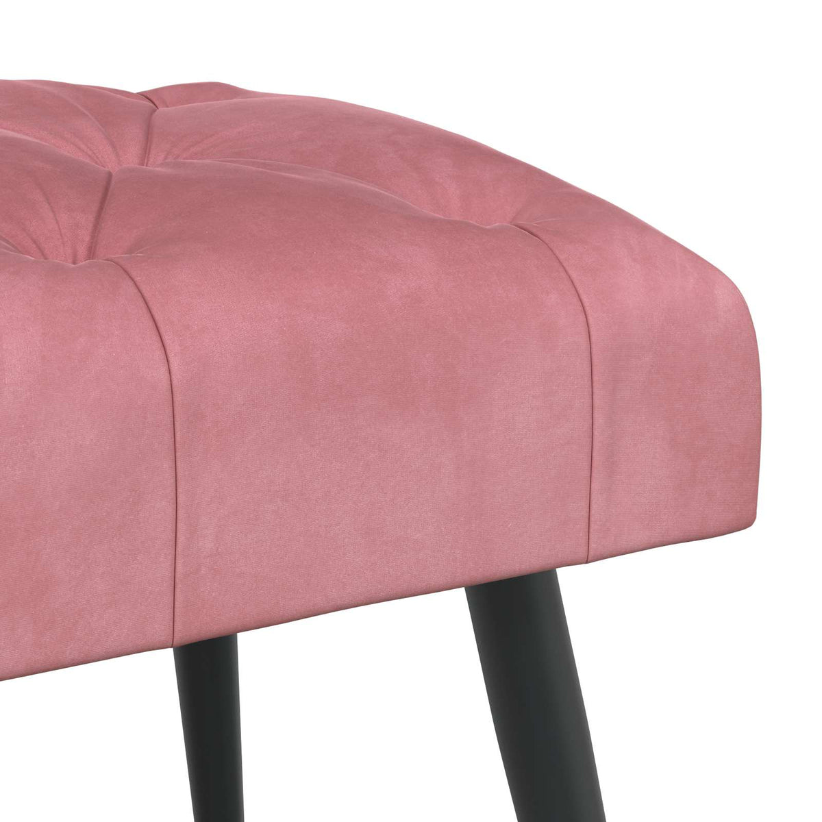 Panchina con bottoni imbottiti Rosa 60 x 40 x 45 cm Velluto | homemem39