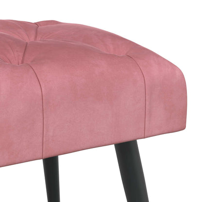 Panchina con bottoni imbottiti Rosa 60 x 40 x 45 cm Velluto | homemem39