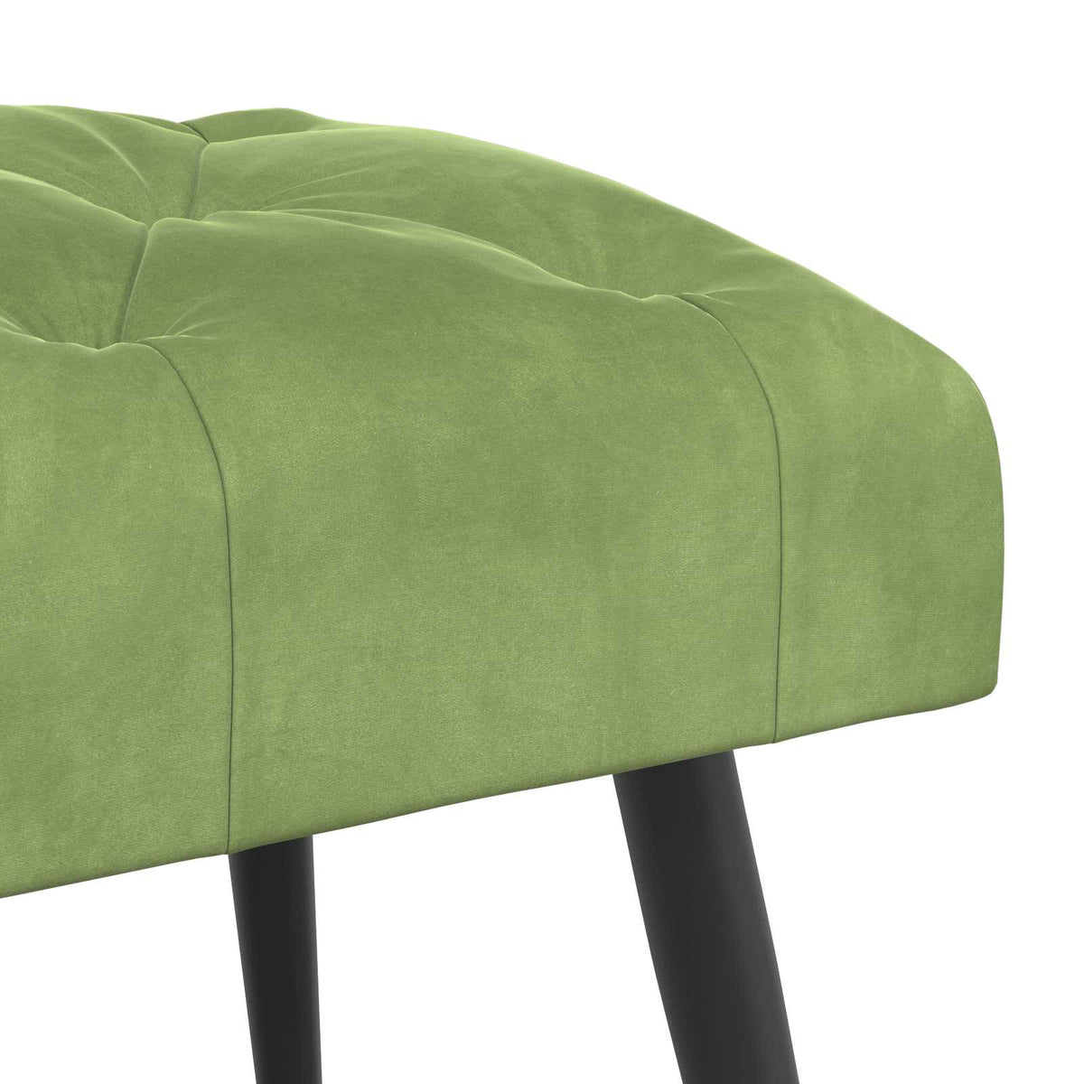 Panchina con bottoni imbottiti Verde chiaro 80 x 40 x 46 cm