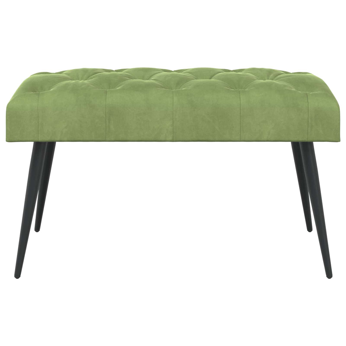 Panchina con bottoni imbottiti Verde chiaro 80 x 40 x 46 cm