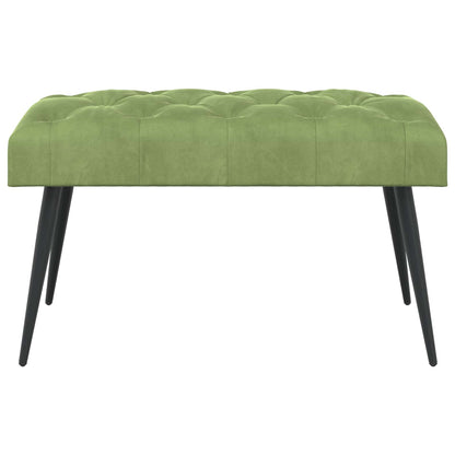 Panchina con bottoni imbottiti Verde chiaro 80 x 40 x 46 cm
