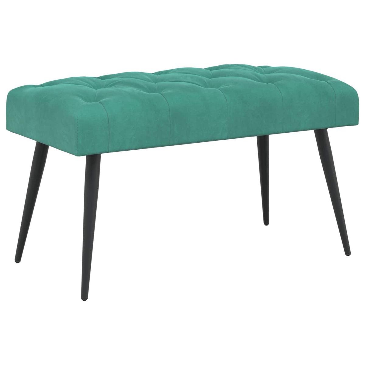 Panchina con bottoni imbottiti Turchese 80 x 40 x 46 cm Velluto | homemem39