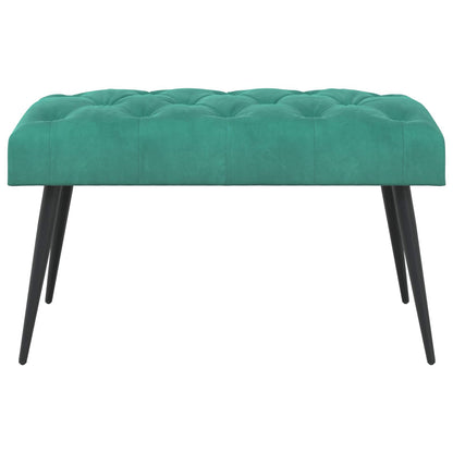 Panchina con bottoni imbottiti Turchese 80 x 40 x 46 cm Velluto | homemem39