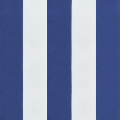 Cuscino da Esterno 4 pcs Blu e Bianco 120 x 50 x 7 cm Tessuto | homemem39