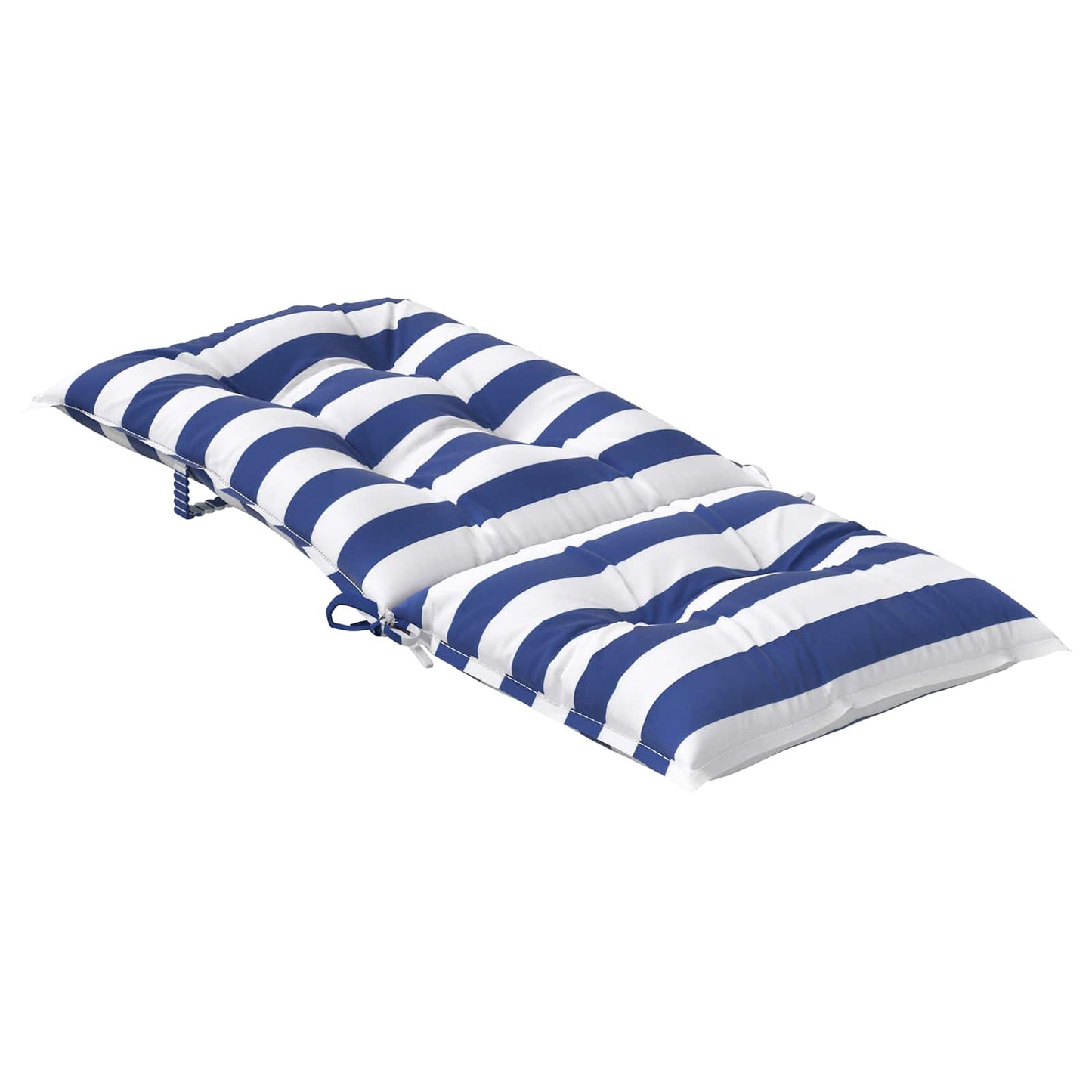 Cuscino da Esterno 6 pcs Blu e Bianco 120 x 50 x 7 cm Tessuto | homemem39