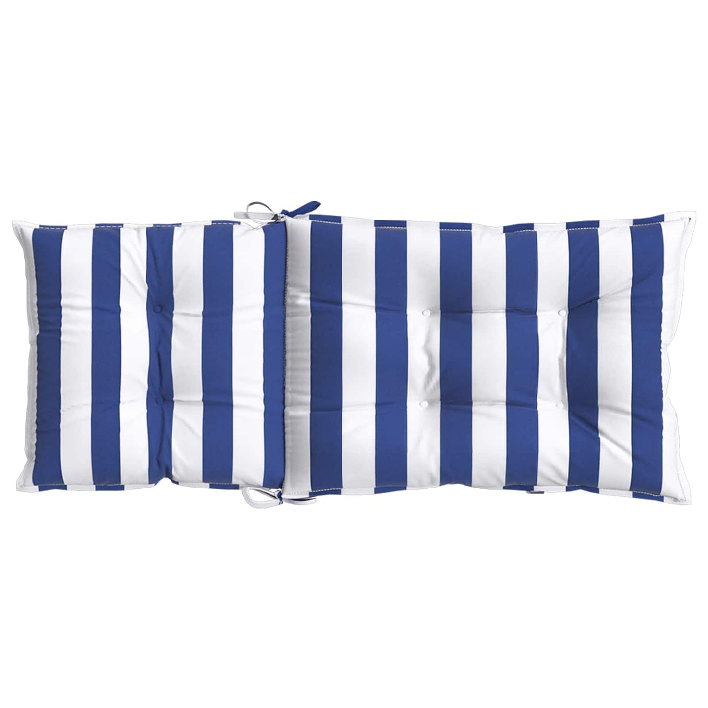 Cuscino da Esterno 6 pcs Blu e Bianco 120 x 50 x 7 cm Tessuto | homemem39